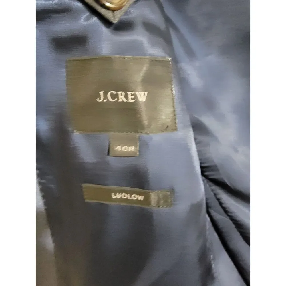 J Crew Ludlow Wool Navy Blue Sport Coat Suit Jacket Blazer - 40R